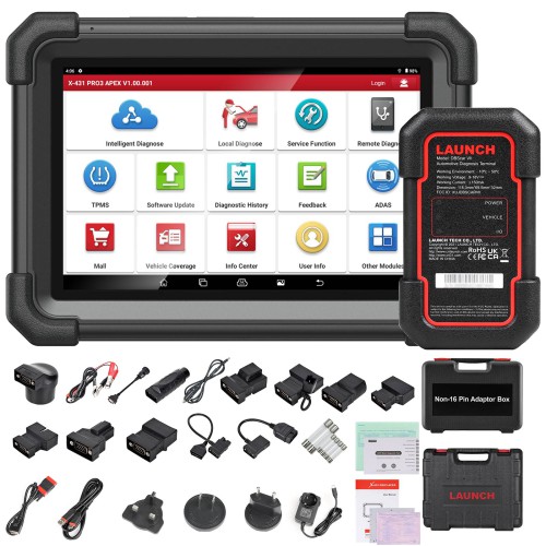 2024 Launch X431 PRO3 APEX OBD2 Scanner Wireless Diagnostic Tool with DBScar VII,OEM Topology Mapping,Online Coding,CANFD DoIP,37+ Services,HD Trucks