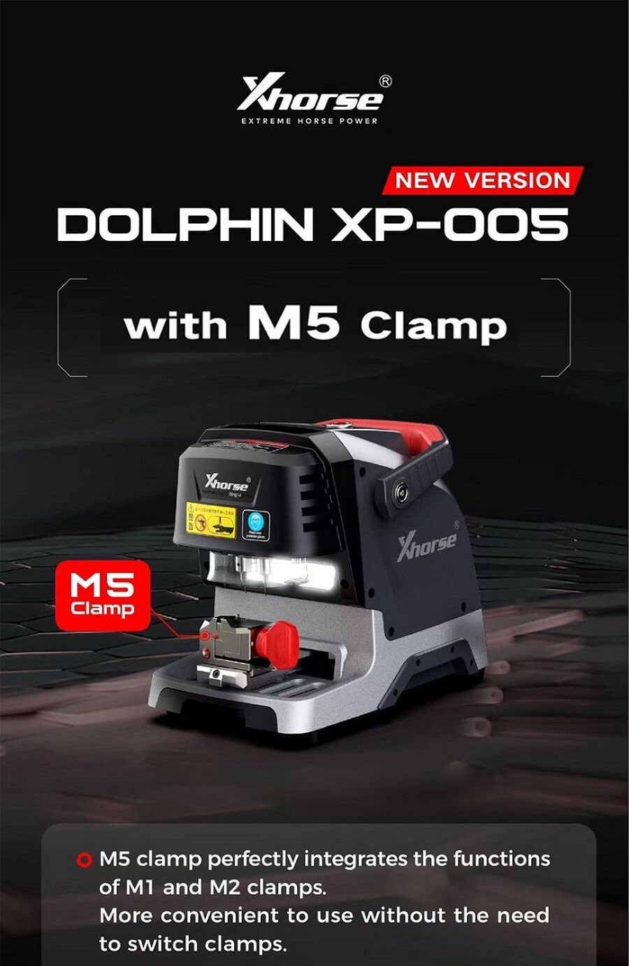 xhorse dolphin xp005 with m5 clamp